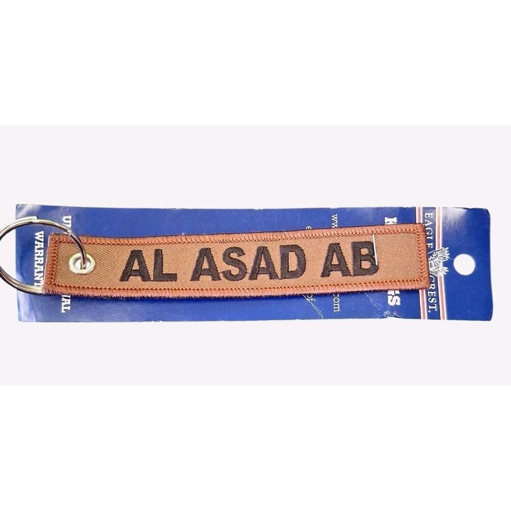 Al Asad AB Air Base Iraq USAF Army Keychain Eagle Crest